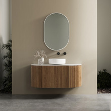 90cm Nova Oval Aluminium Wall Mirror